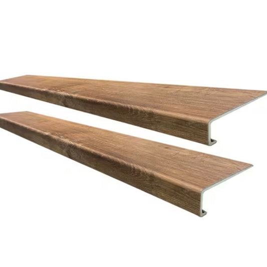 Step Solution Butler Hickory Vinyl Stair Tread 2-Pack 46 in. x 7 in. Non-Slip