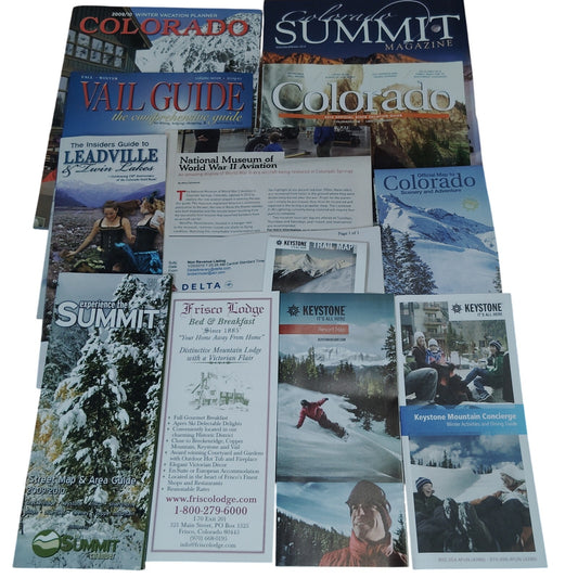 Colorado Travel Ephemera Lot - Keystone Vail Frisco Leadville Souvenirs 2010-11