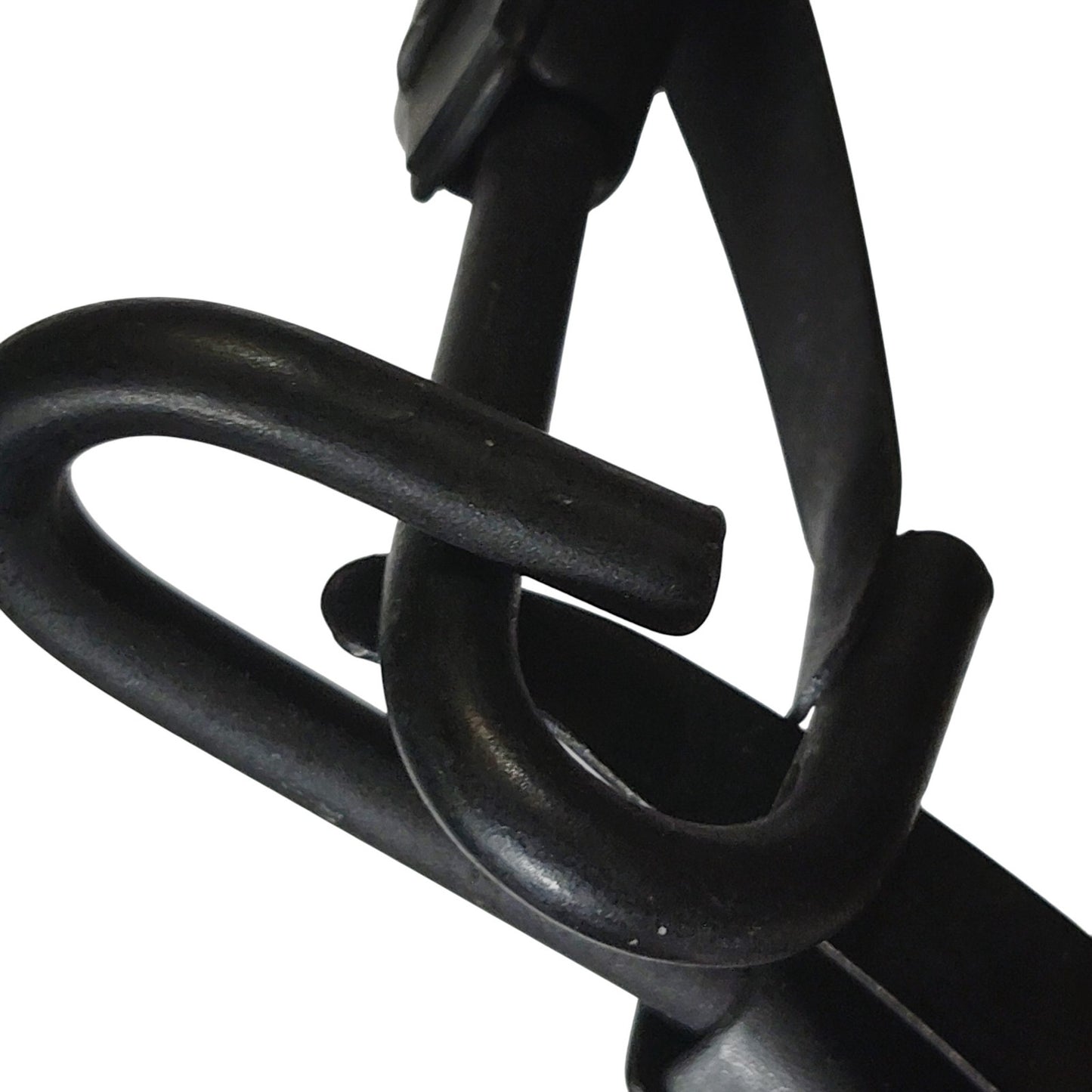 1 Pair – 1" Black Plated Metal Fixed Loop Snap Hooks, Military Surplus