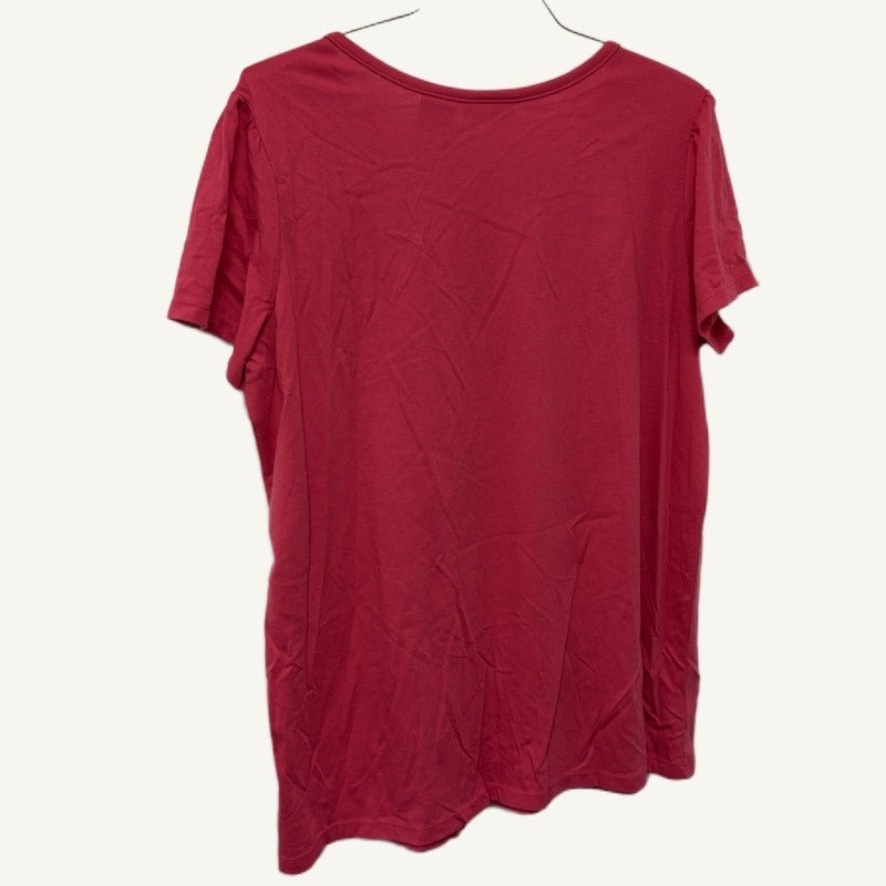 Vintage Blair Women's Pink Cotton Blend Gathered Yoke T-Shirt L