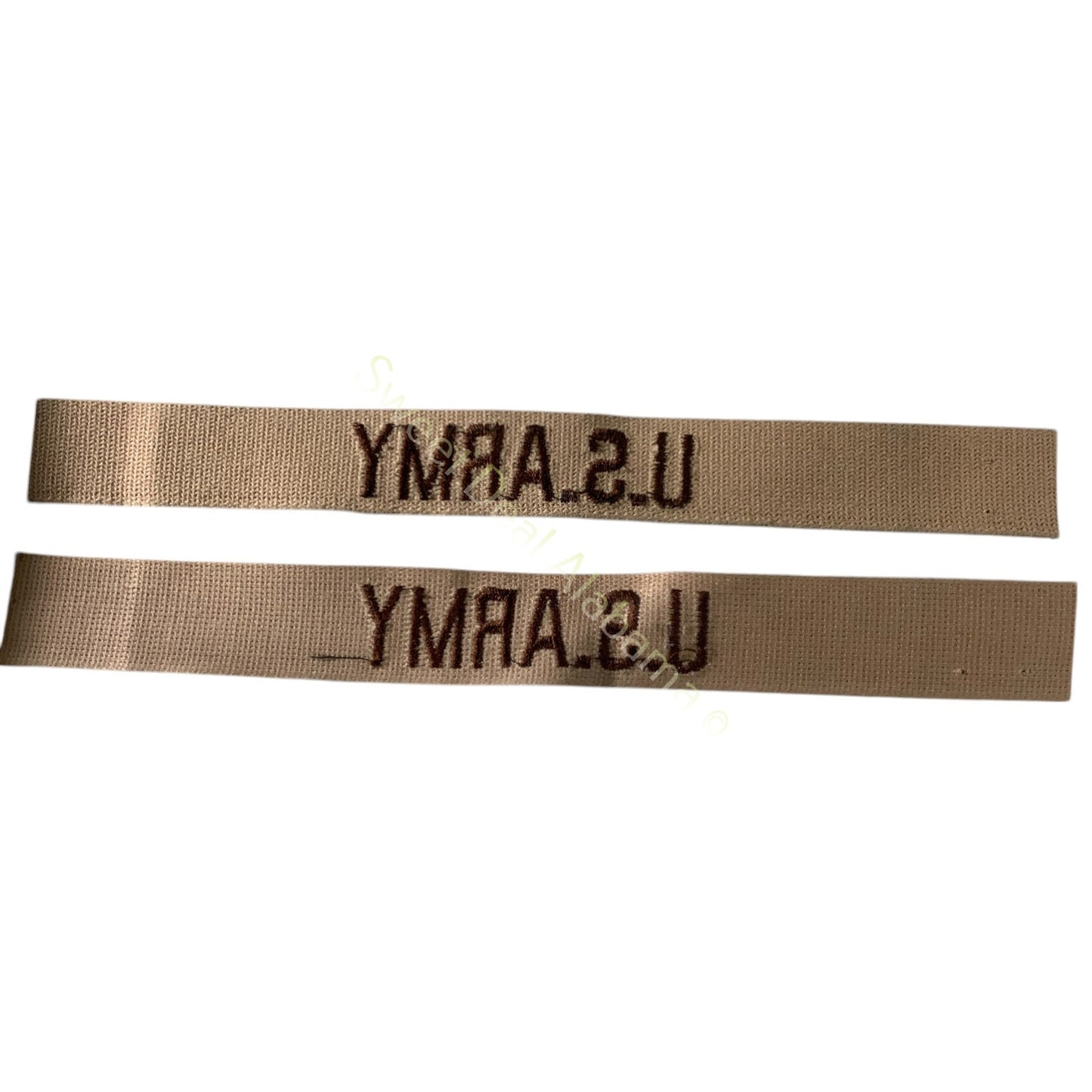 2-Pack Embroidered "U.S. Army" Uniform Name Tape, Khaki Coyote Tan, 1 in.