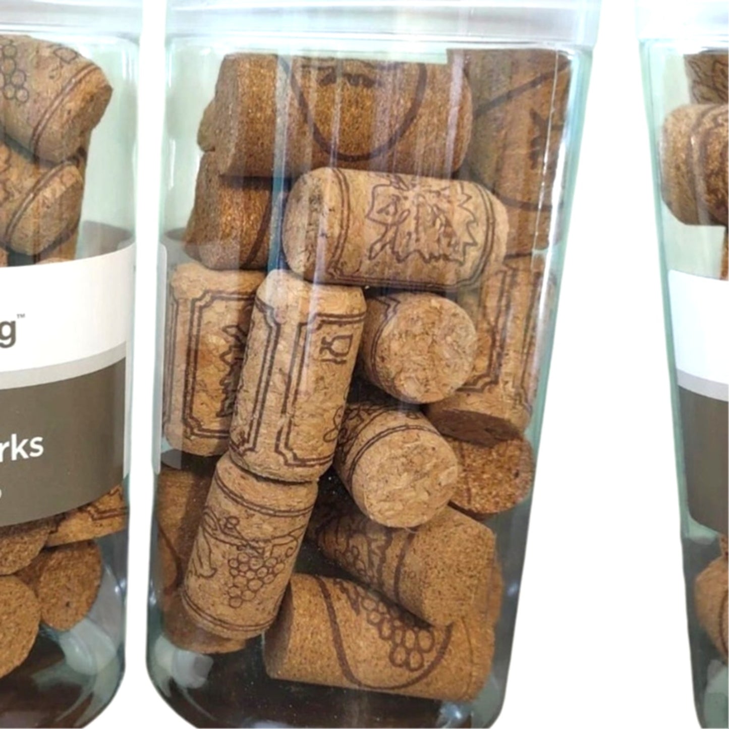 Trueliving Straight Wine Corks – 4 Jars – Various Designs – 16.8 oz Total