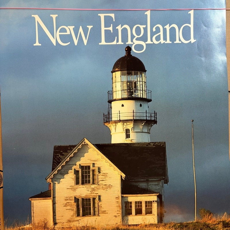 Original 1970's Delta Air Lines New England Lighthouse Travel Poster 28" x 22"