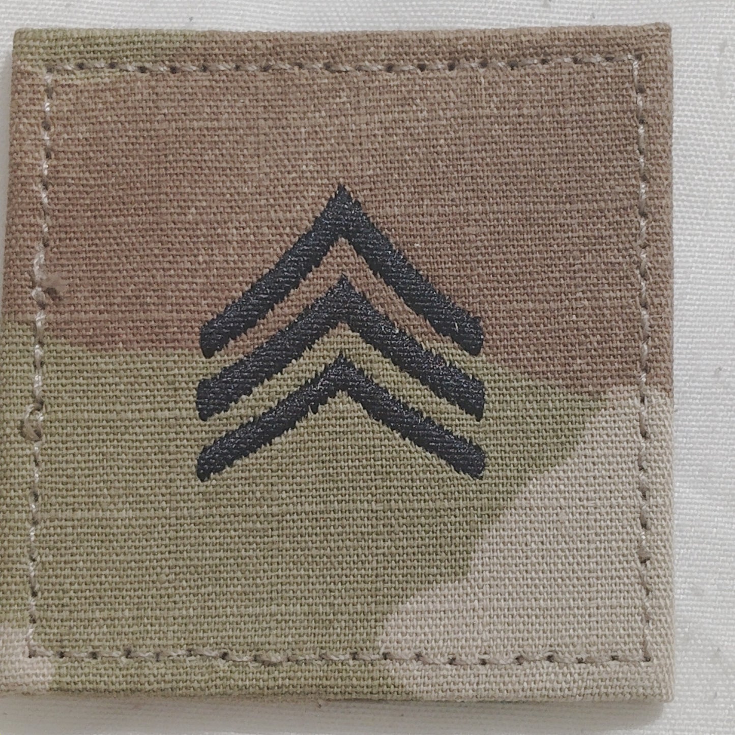 U.S. Army Sergeant (SGT) Rank Patch OCP Scorpion W2, 2" × 2" Sew‑On Device – E‑5