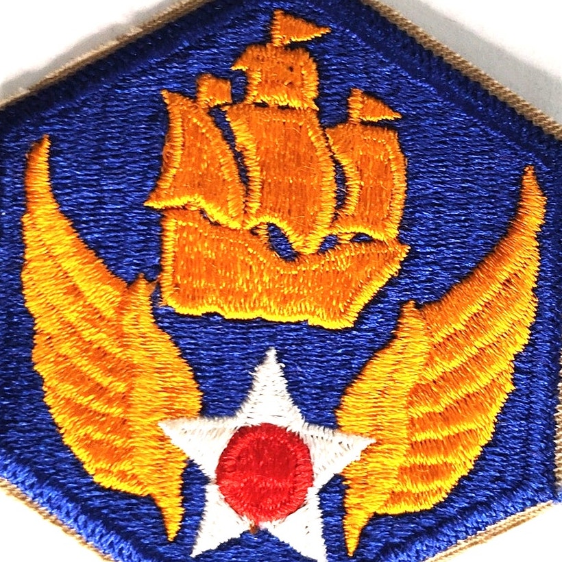 USAAF 6th Air Force Embroidered Patch WWII Large Ship 3‑1/8" × 2‑7/8" Sew‑On