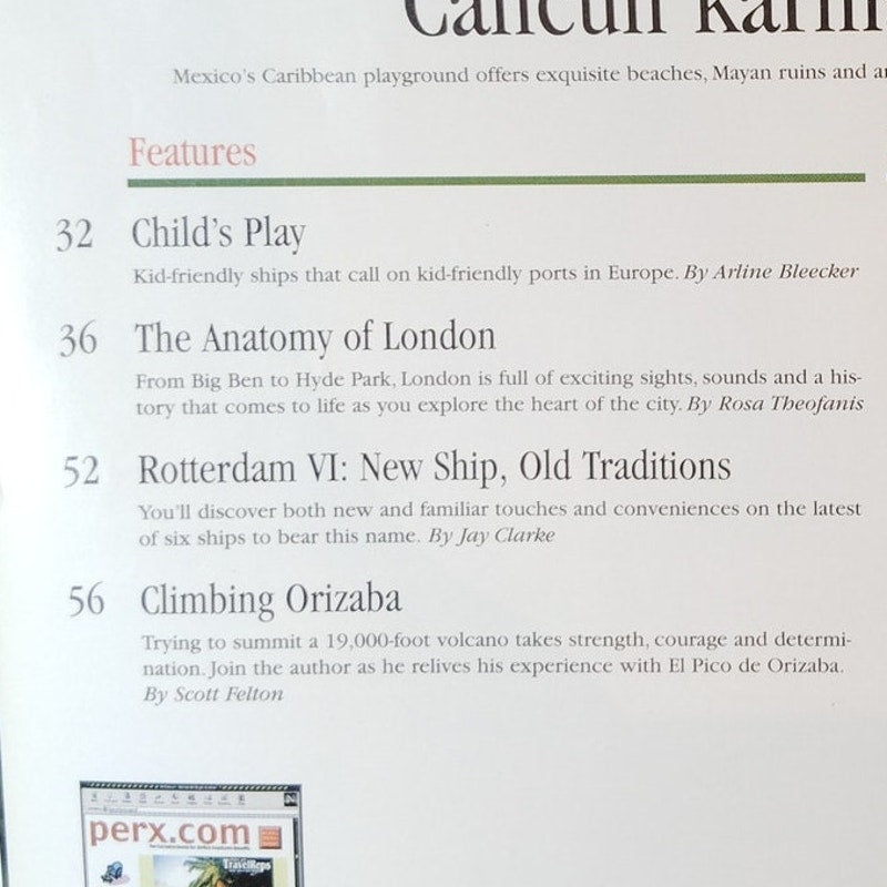 VTG Adventures Magazine May/June 1998 Airline Employee Travel, Cancun, London
