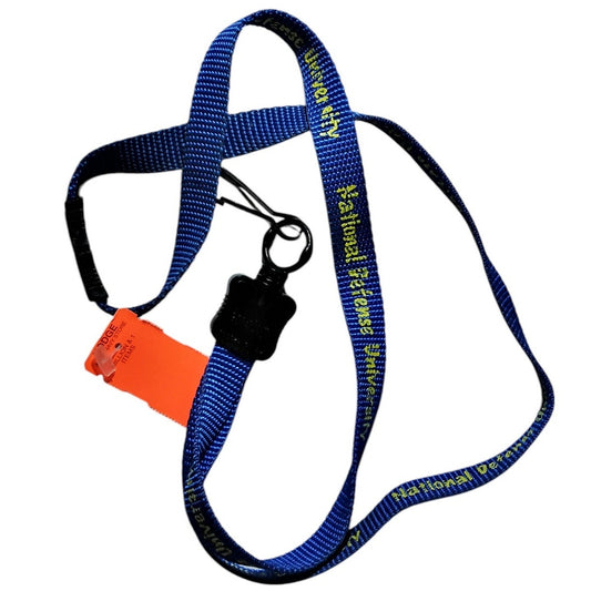 National Defense University Lanyard, 1/2"W, w/ End Clip for Badge/ Keyring 17"L (34")