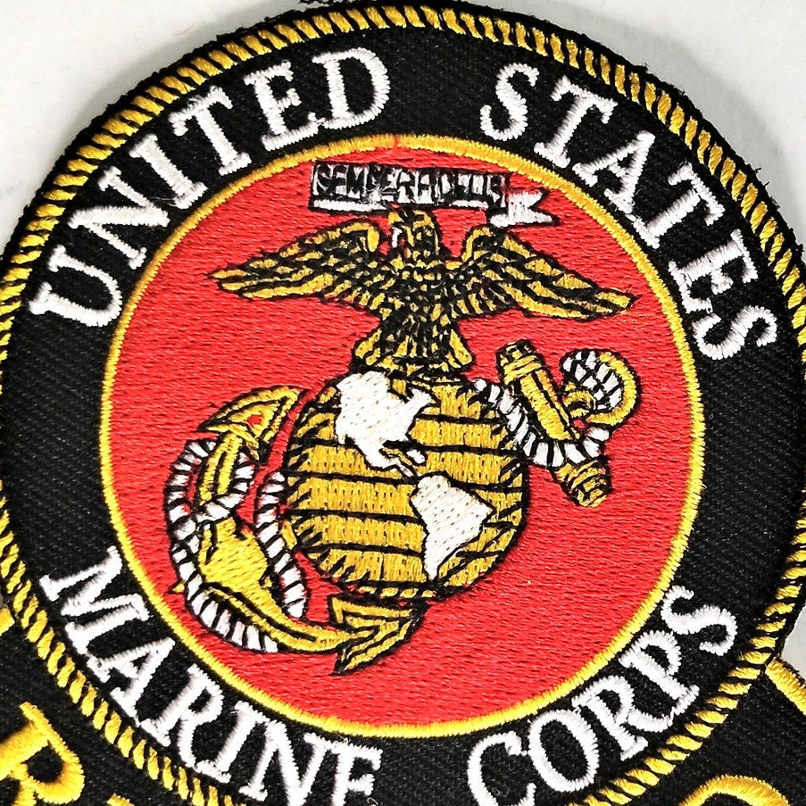 USMC Retired Embroidered Patch Eagle Globe Anchor Full Color 3‑1/2" Sew‑On