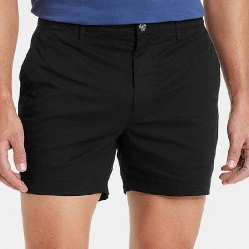 Goodfellow & Co Men’s Every Wear 5" Chino Shorts – Black – Size 32 – Slim Fit