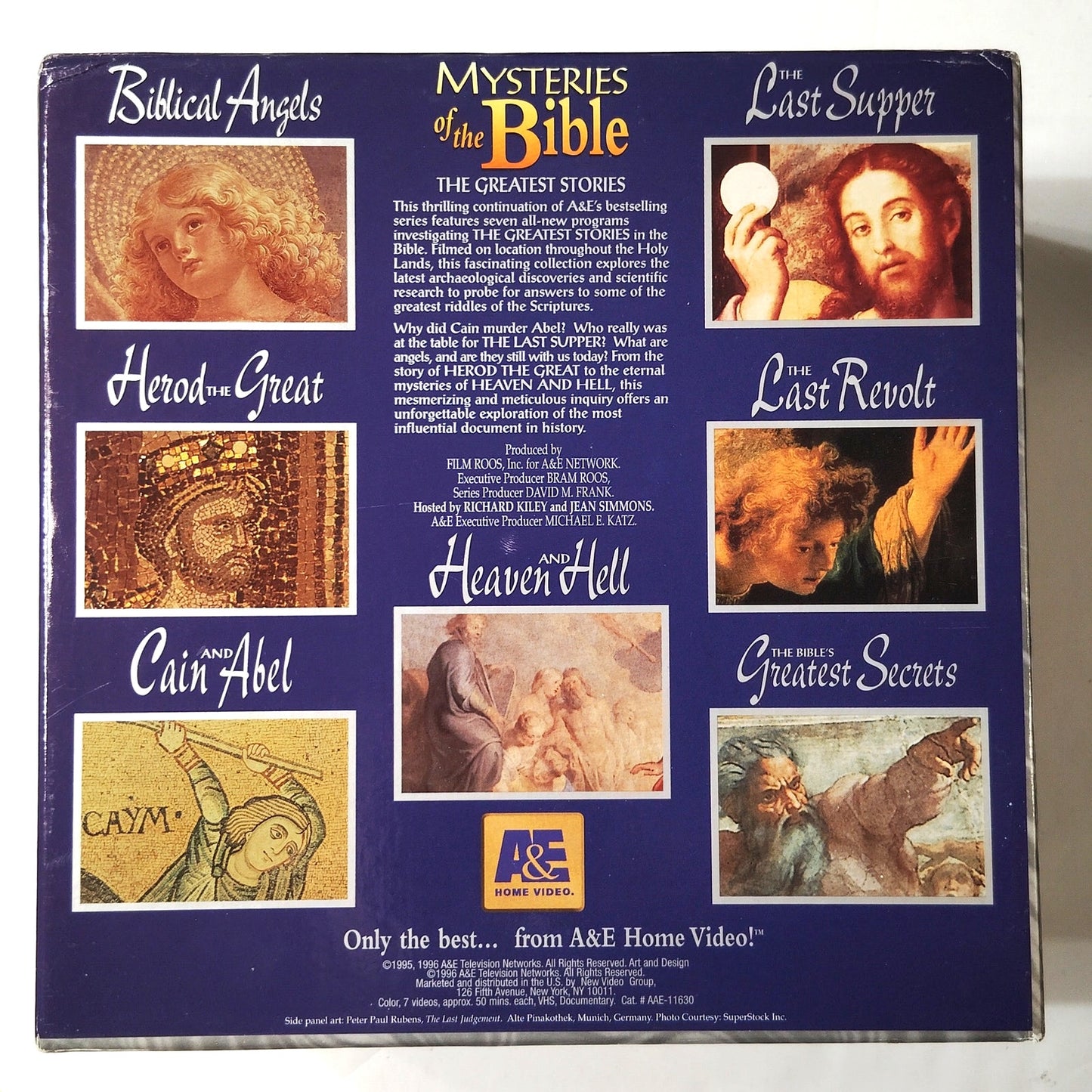 Mysteries of the Bible VHS 7‑Tape Box Set 1995 A&E Documentary
