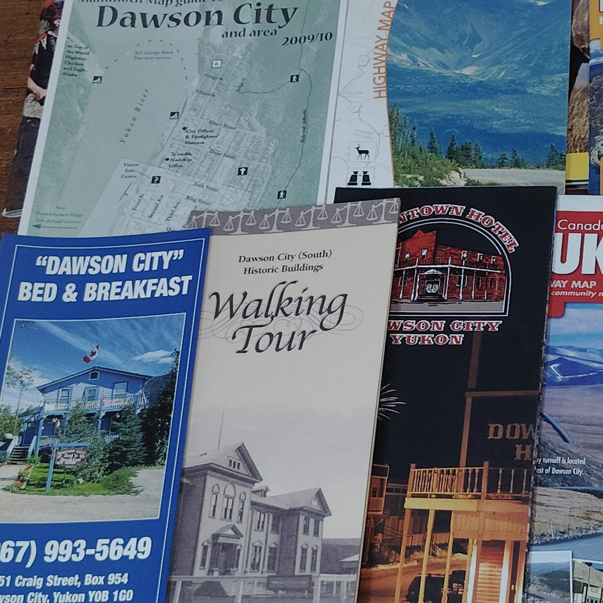 Dawson City Yukon Ephemera Collection 2009 - Travel Brochures & Maps