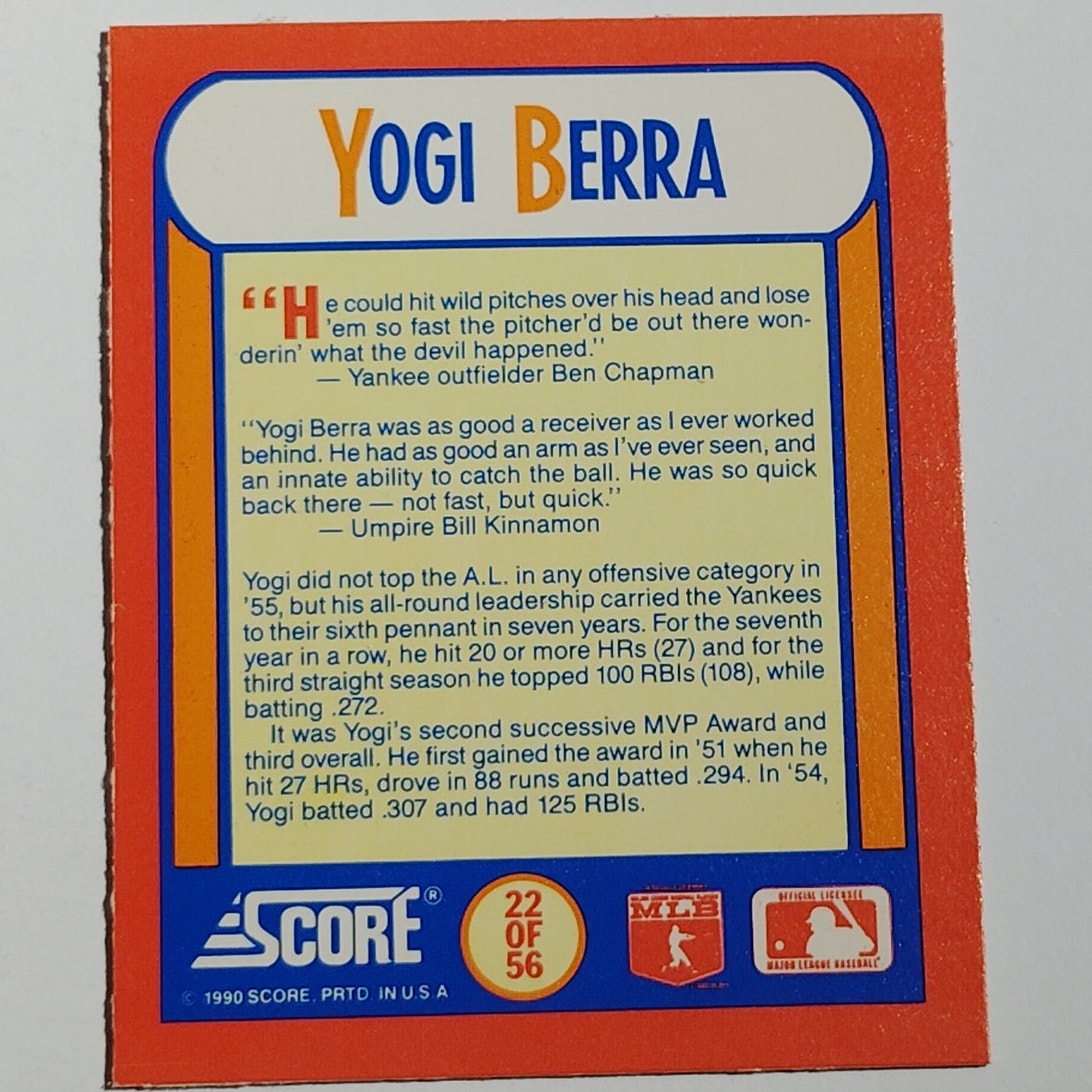1990 Score Magic Motion Yogi Berra #22 The MVPs MLB Baseball Card NM