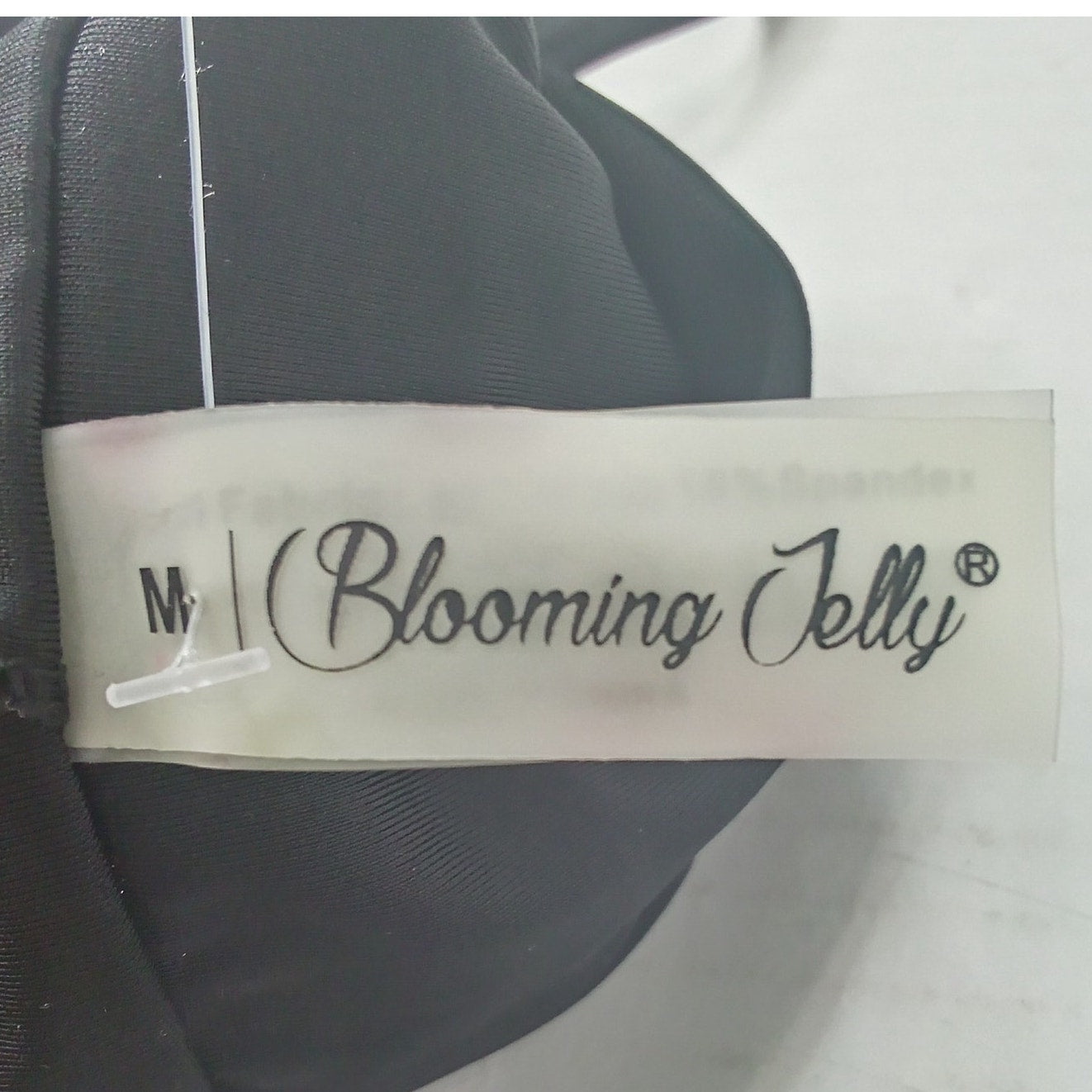 Blooming Jelly Black Bralette Bikini Top Scoop Neck Spaghetti Strap Swim Medium