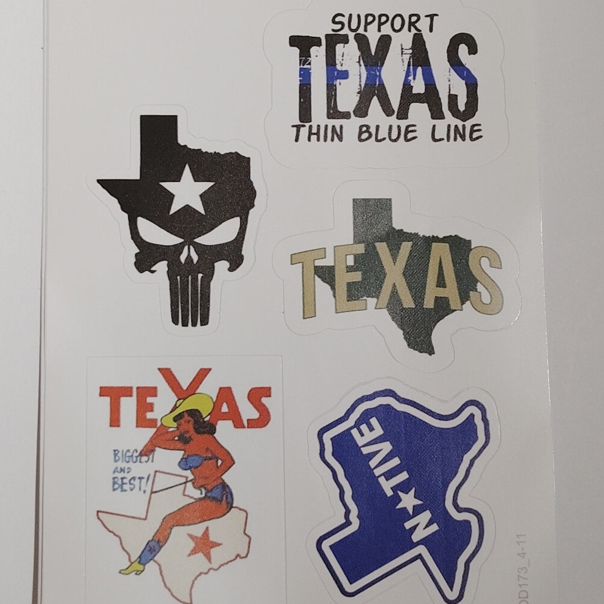 Texas Stickers 56‑Pc Waterproof Vinyl Decal Pack for Travel & Accessories