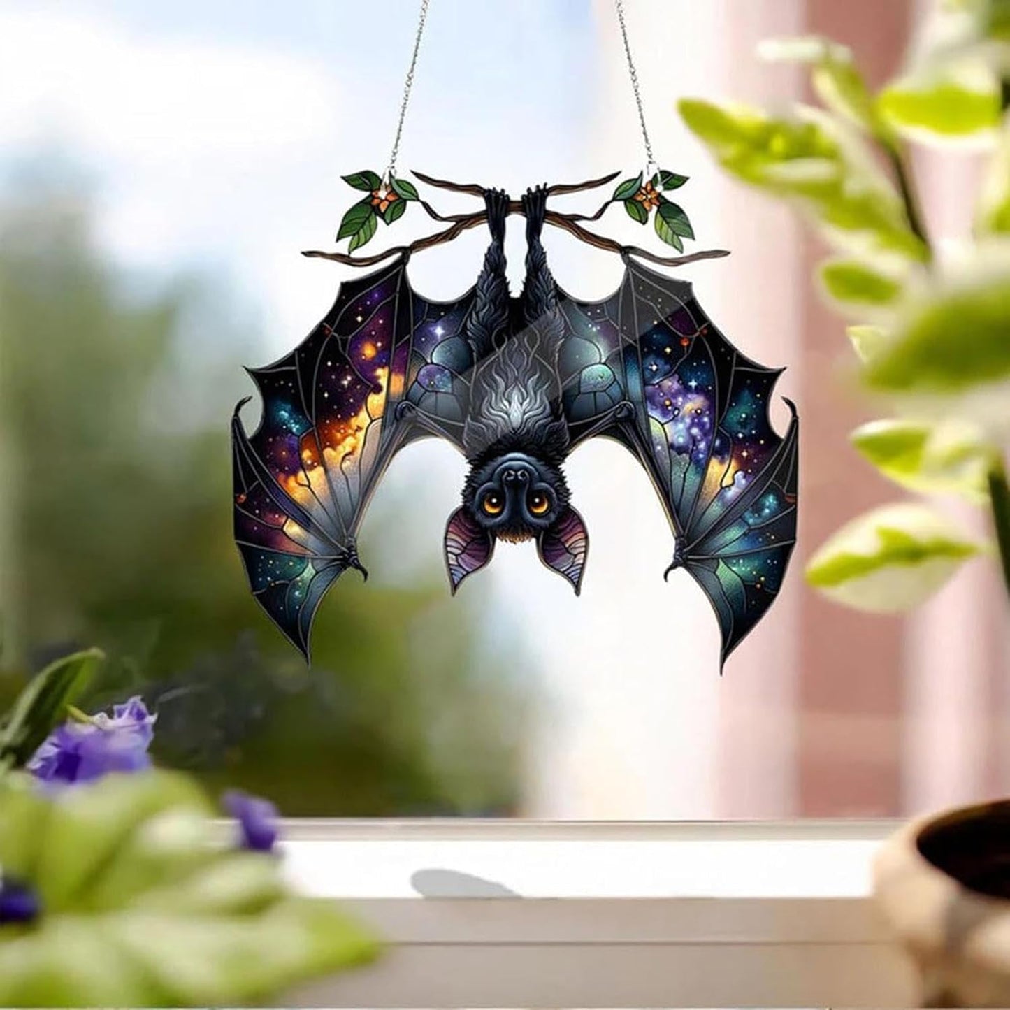 Generico Acrylic Halloween Bat Sun Catcher Hanging Window Ornament