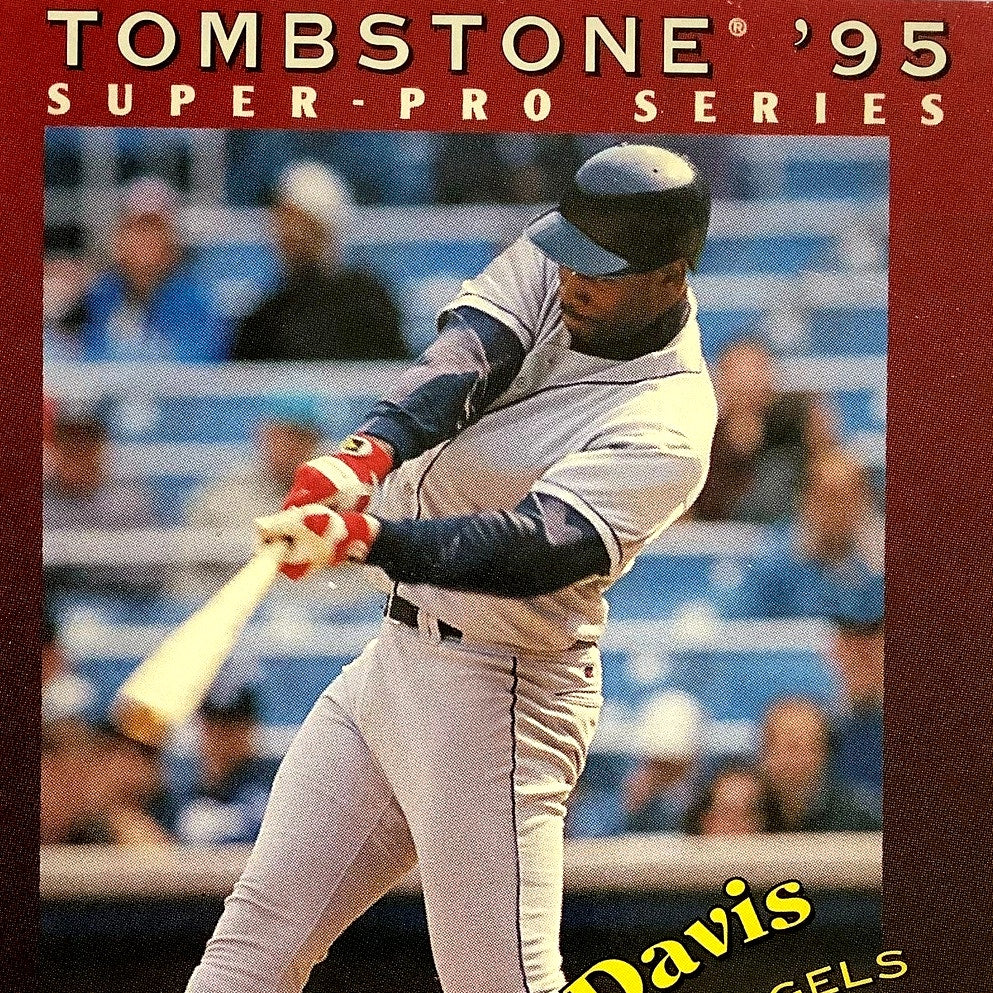 Chili Davis, California Angels, 1995 Tombstone Super-Pro Series, Card 7, EXC