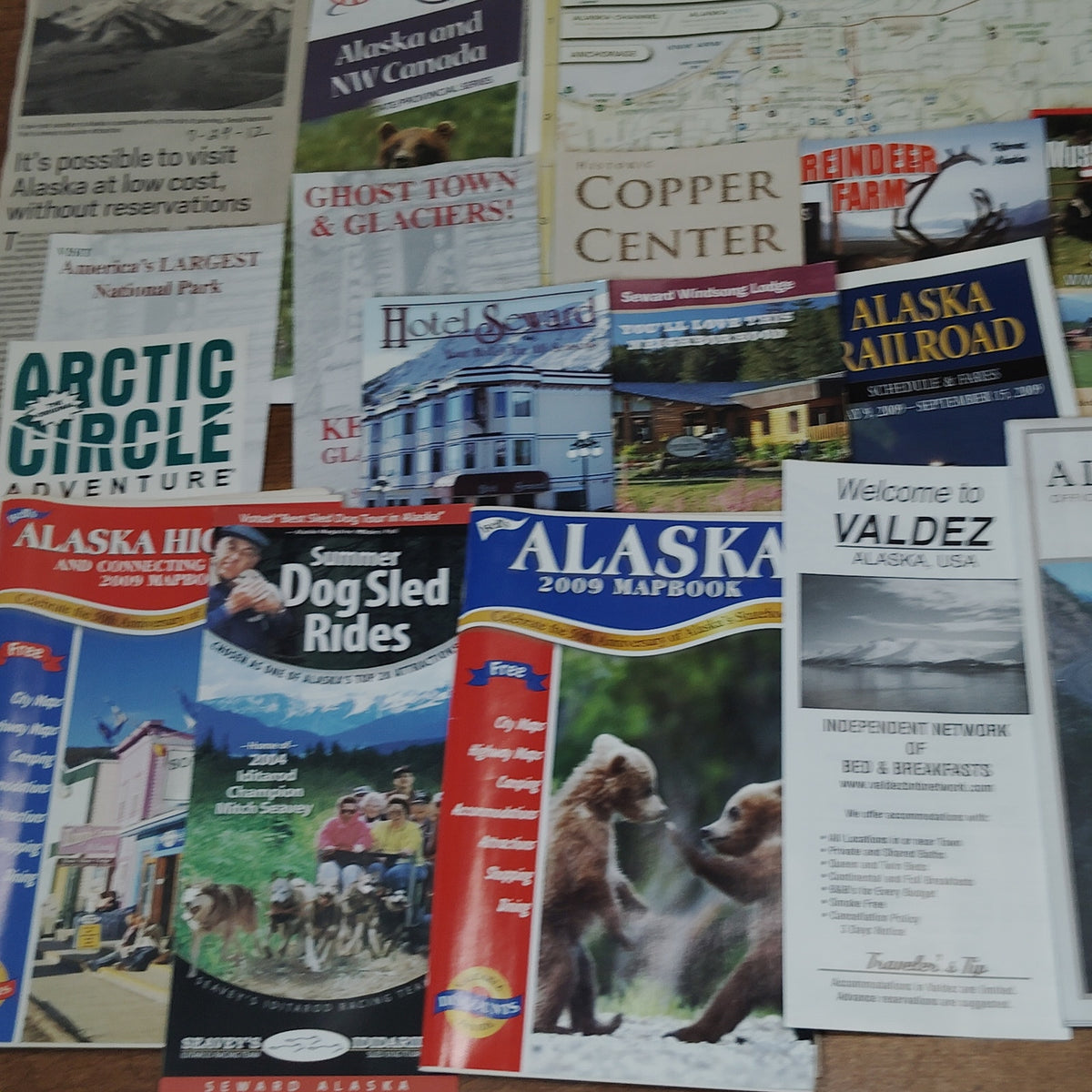 Vintage Alaska Travel Ephemera Lot - Maps, Brochures, Guides (2009-2016)