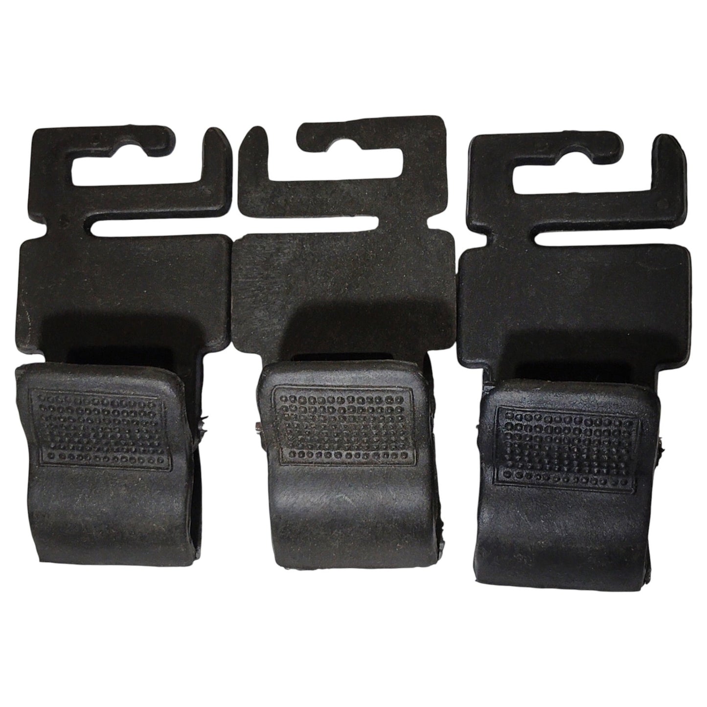 3pcs Heavy-Duty Black Plastic Adapter Clips – Pegboard Hook Compatible, Strong Grip, 1¾" x 3.75"