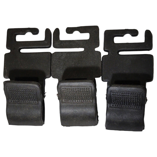 3pcs Heavy-Duty Black Plastic Adapter Clips – Pegboard Hook Compatible, Strong Grip, 1¾" x 3.75"