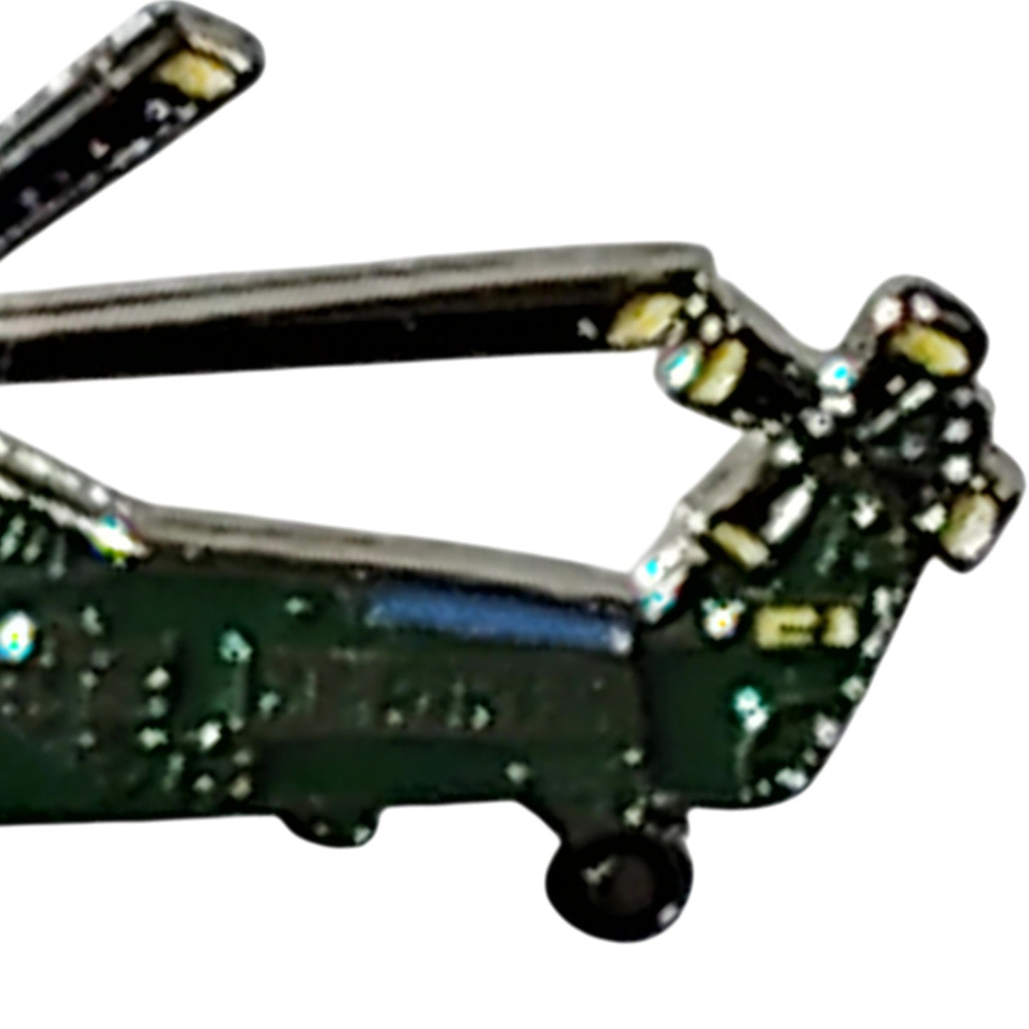 AH-64 Apache Hat Lapel Brooch Pin - Attack Helicopter Design - 1-3/8" x 3/4"