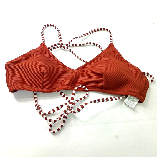 Cupshe Ribbed Strappy Bikini Top Brown Women’s Medium Swimwear