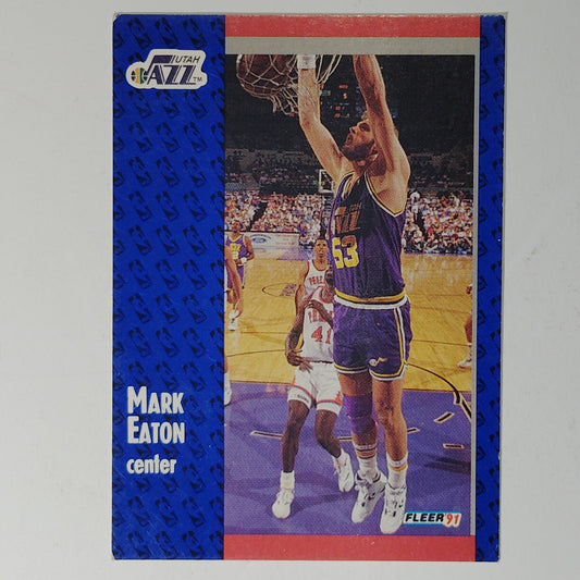 1991 Fleer Mark Eaton #198 – Utah Jazz – Center – NBA Card EX/NM