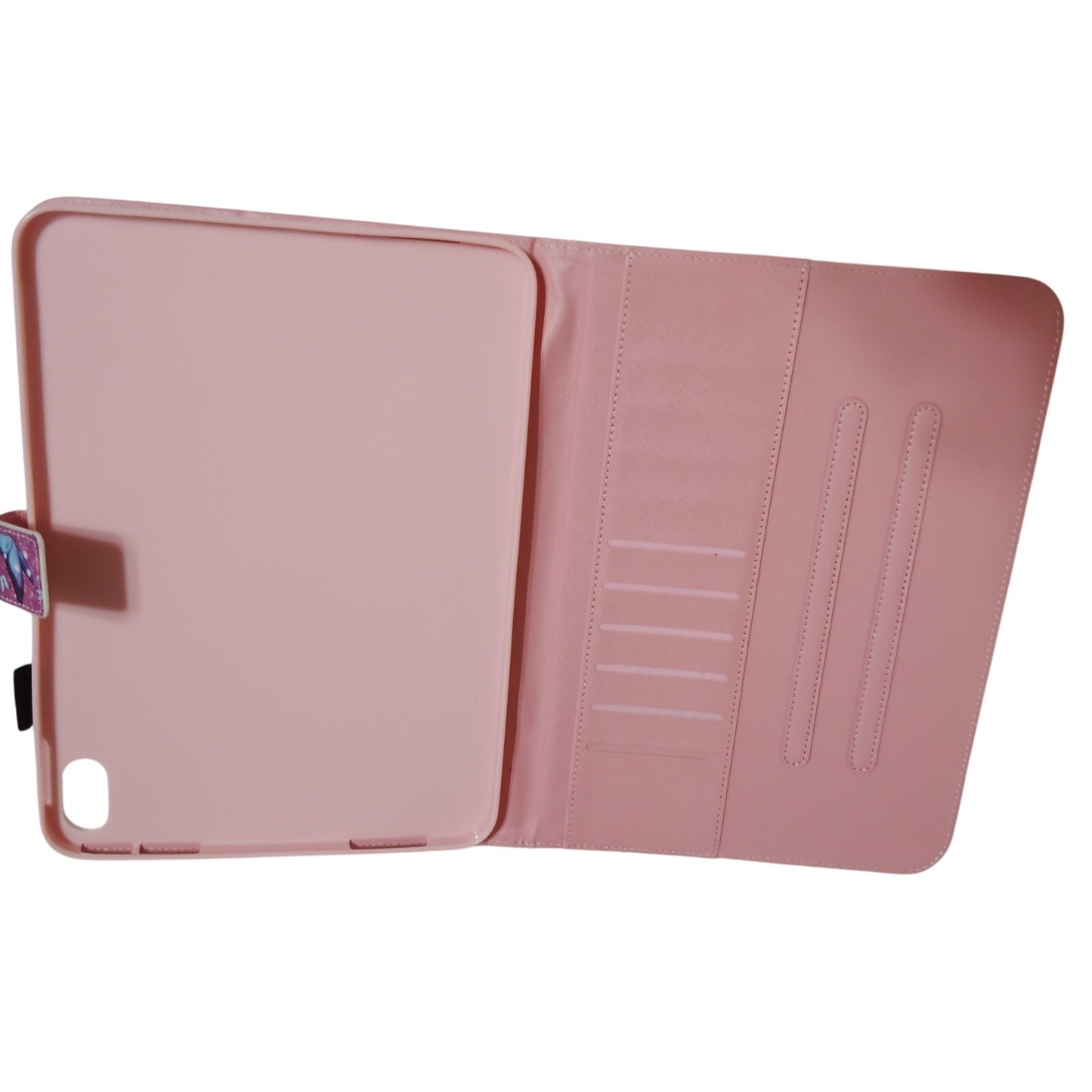 Butterfly iPad 10th Gen Case, Pink Blue & Purple w/ Pen Holder, Magnetic Closure