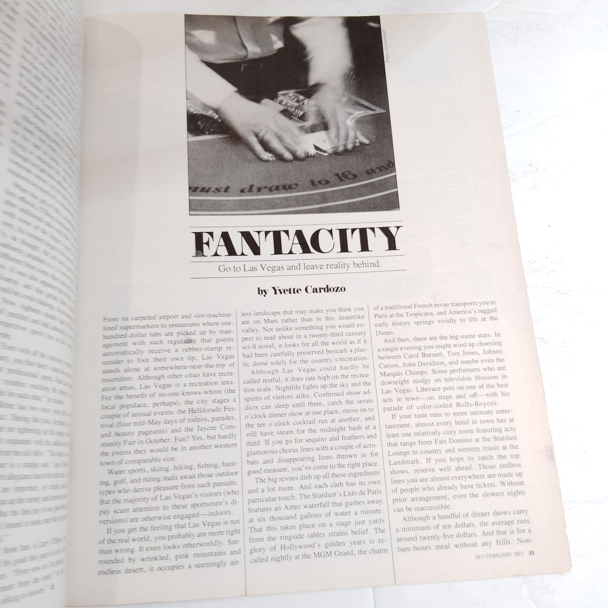 Delta Sky In-Flight Magazine - Feb 1977 - Heritage Golf Classic Buccaneers Vegas