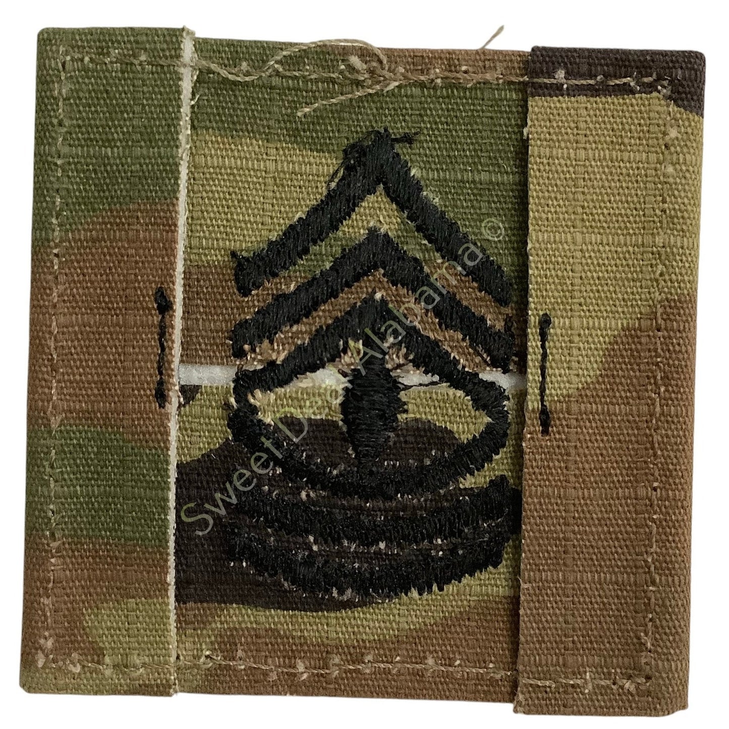 Embroidered 1st Sergeant E-8 OCP Sew-On Rank Uniform Insignia, Multi-Camo, 2 x 2