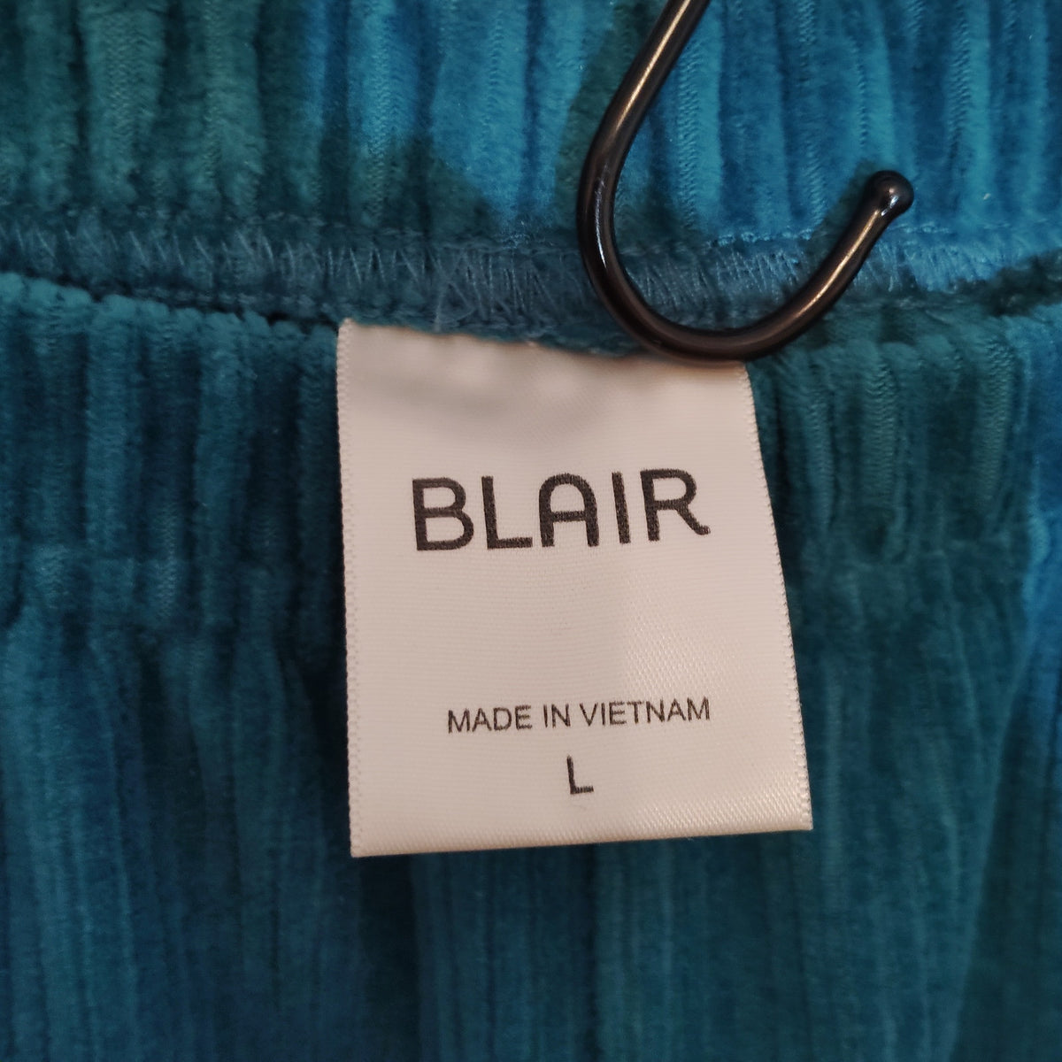 Blair Teal Plaid Tunic Pullover Corduroy Pant Set Women’s Large Excellent Estate