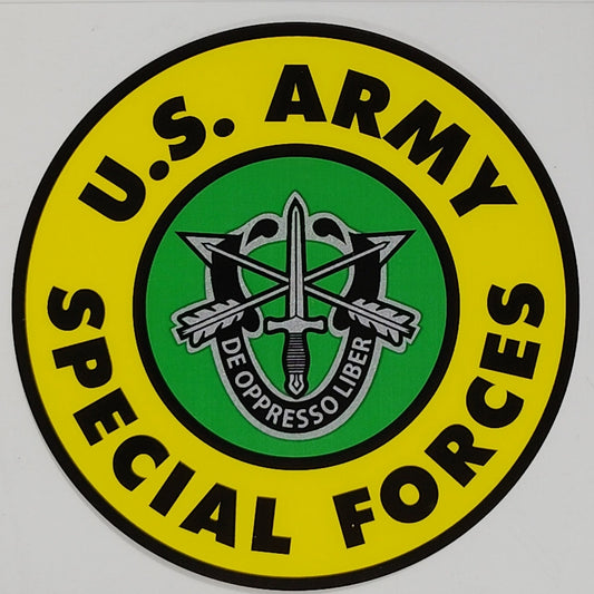 U.S. Army Special Forces Decal – 4" x 4" – Adhesive Back – Outside Window