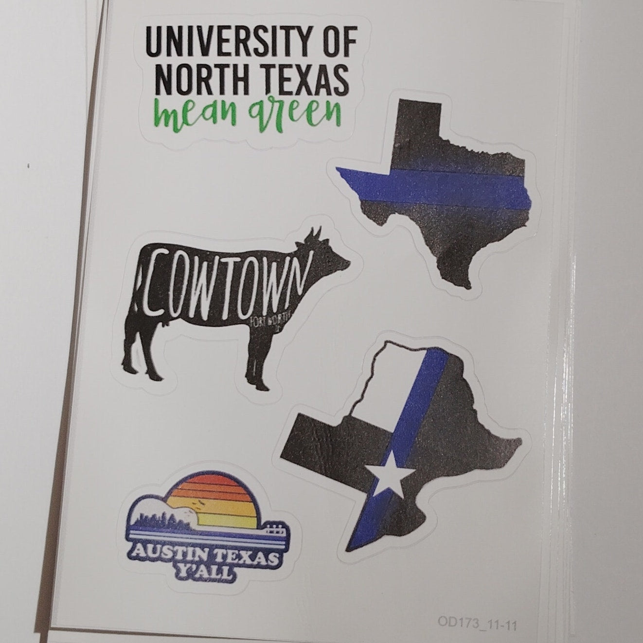 Texas Stickers 56‑Pc Waterproof Vinyl Decal Pack for Travel & Accessories