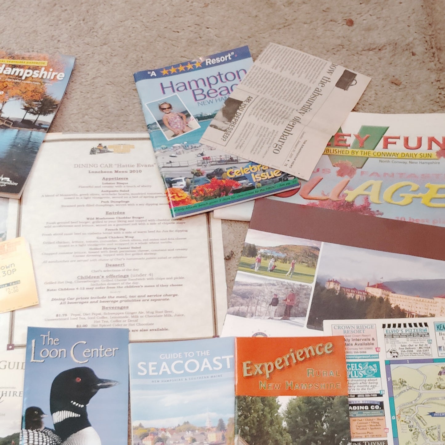 Vintage New Hampshire Travel Ephemera Lot 2010 White Mountains Seacoast 3.75 Lbs