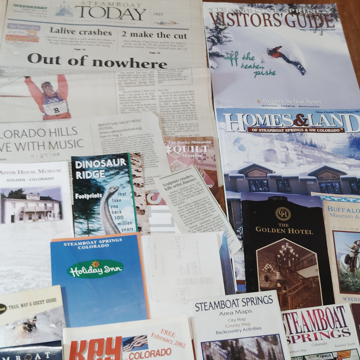 2002 Colorado Vacation Ephemera Lot - Steamboat Springs, Golden Brochures & Maps
