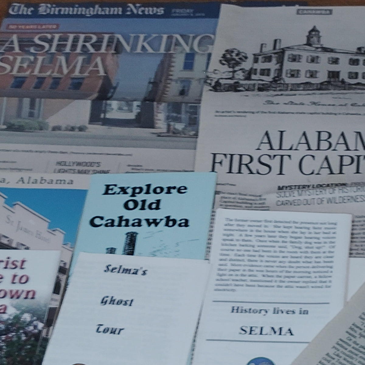Selma, AL 2007 Historic Travel Ephemera Lot - Brochures & Newspaper Clippings