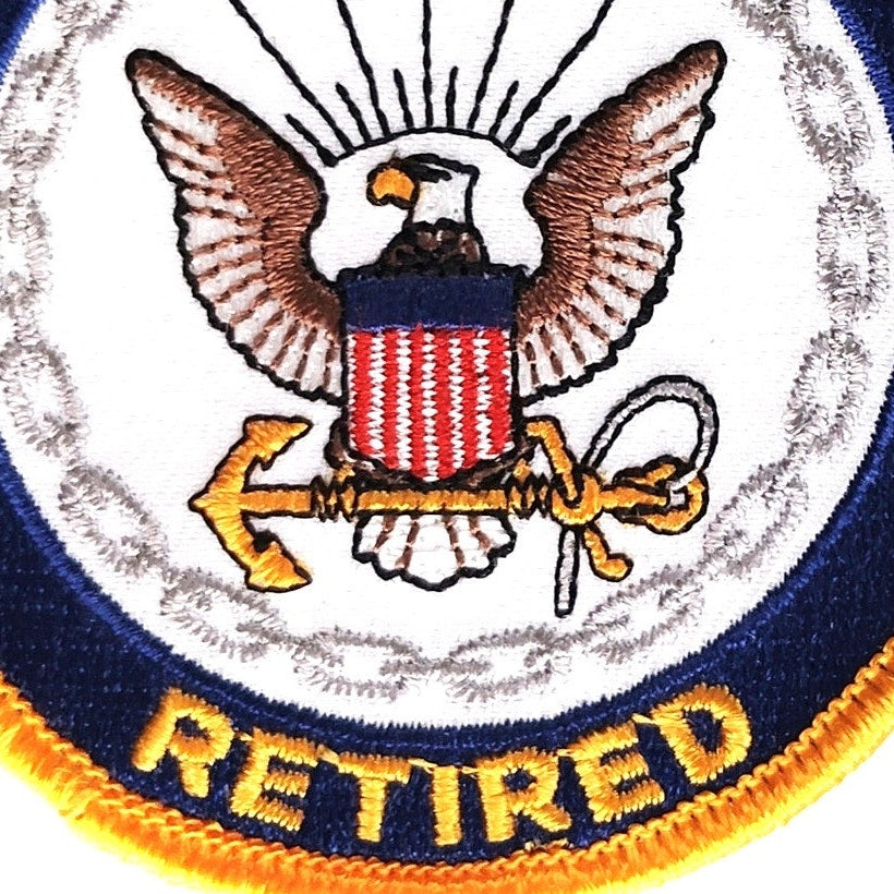 US Navy Retired Patch Novelty Mitchell Proffitt 3" Round Iron‑On or Sew‑On