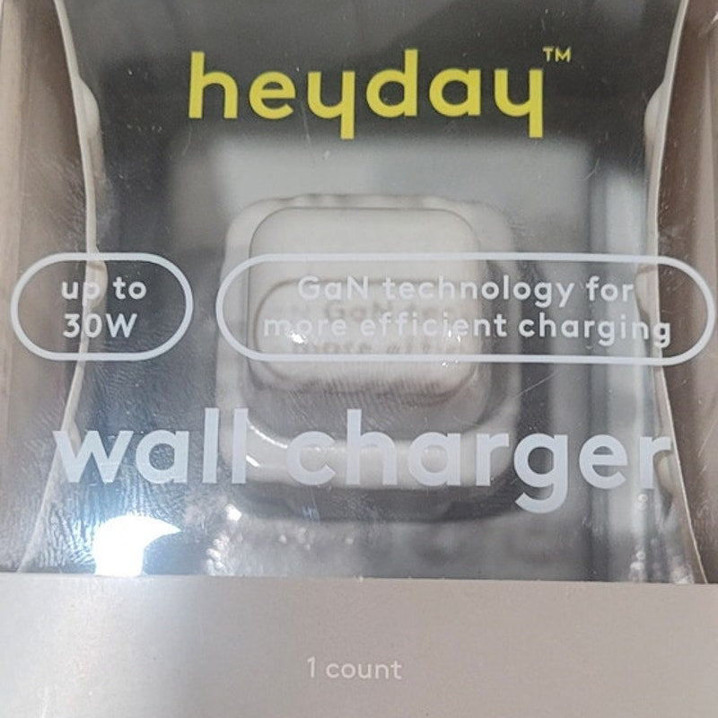 Heyday USB-C 30W Wall Charger Single Port Soft Purple Fast Charge Adapter