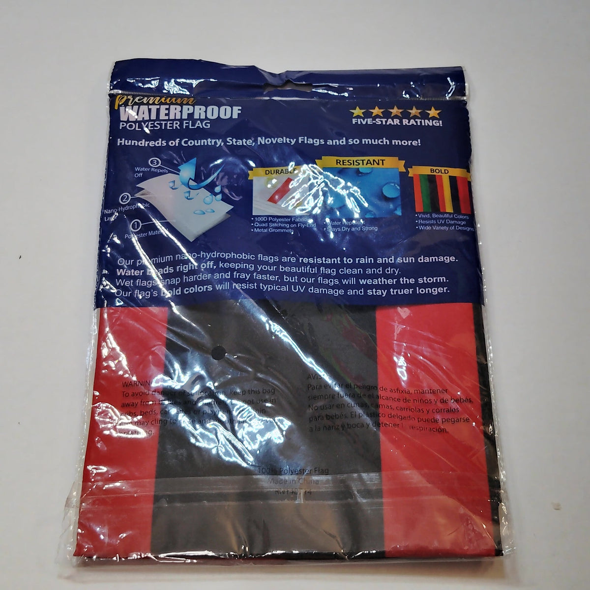 DMSE Rubber Pride Flag 3x5 Ft 100D Polyester UV Resistant Outdoor Banner