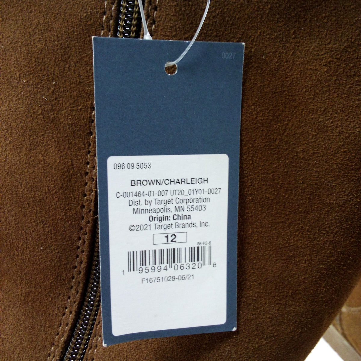 Universal Thread Charleigh Tall Faux Suede Faux Fur Zip Winter Boots Sz 12