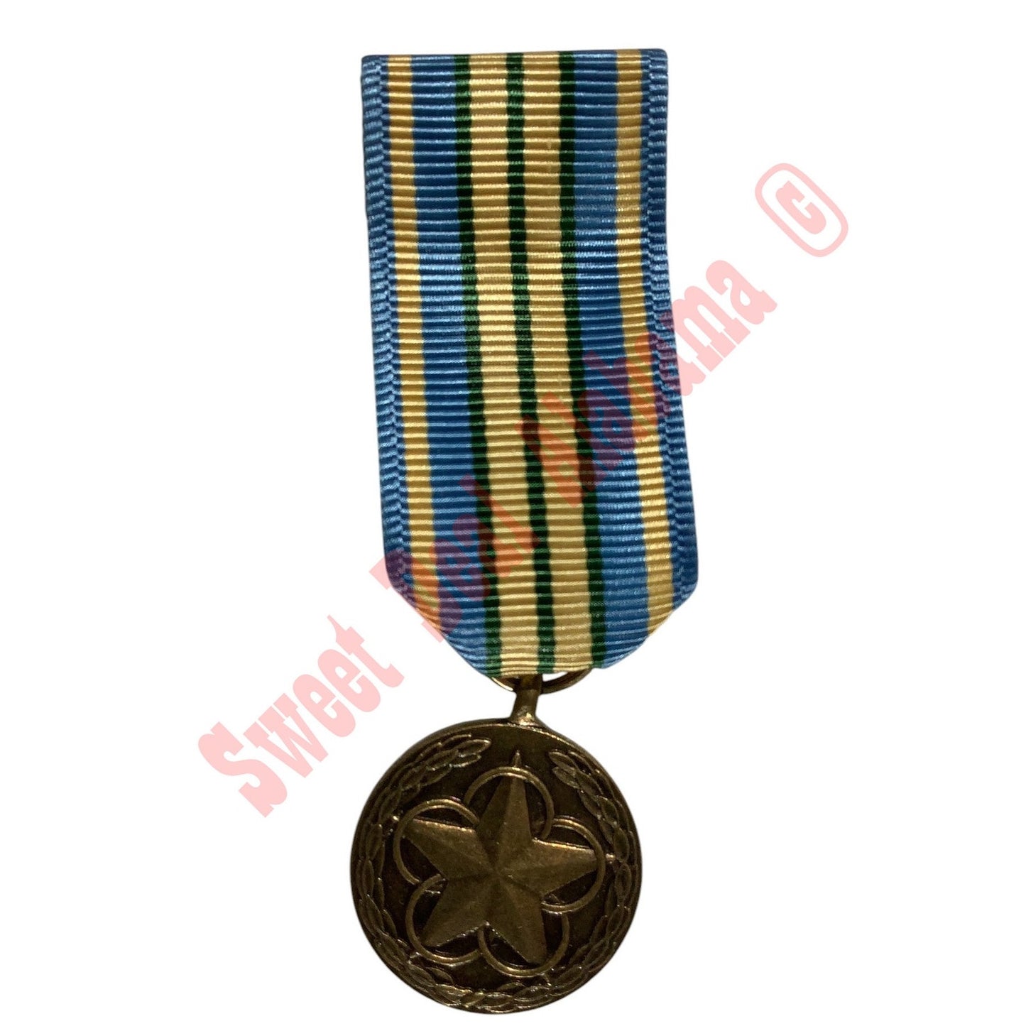 Outstanding Volunteer Service Award Ribbon Medal, Hat/Lapel Pin 2-7/8"H x 3/4"W