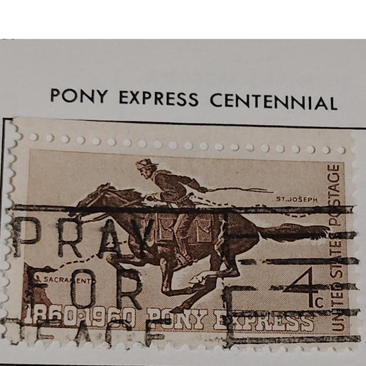 1960 Scott #1154 – 4¢ Pony Express Centennial – Canceled