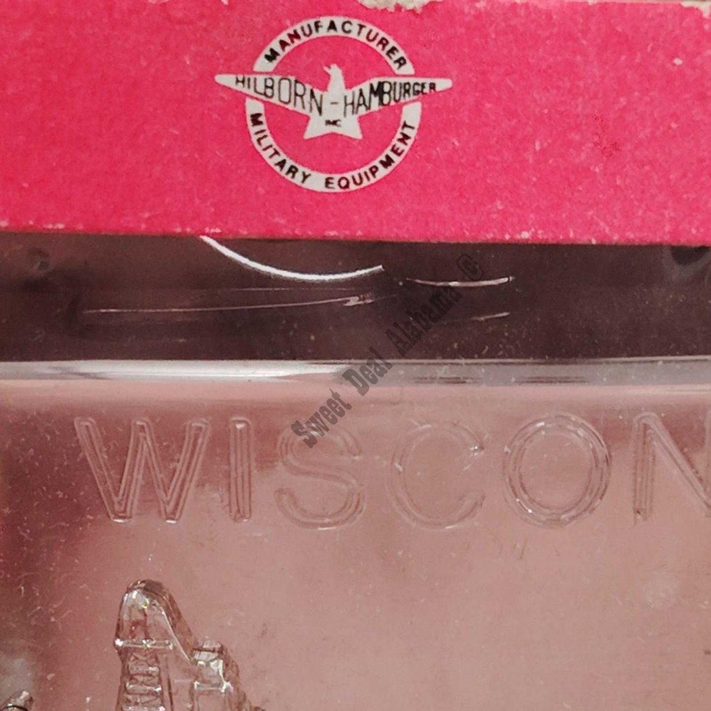 Brass Belt Buckle, USS Wisconsin BB-64, 3"W x 1-1/2"H, NIB, Hilborn-Hamburger
