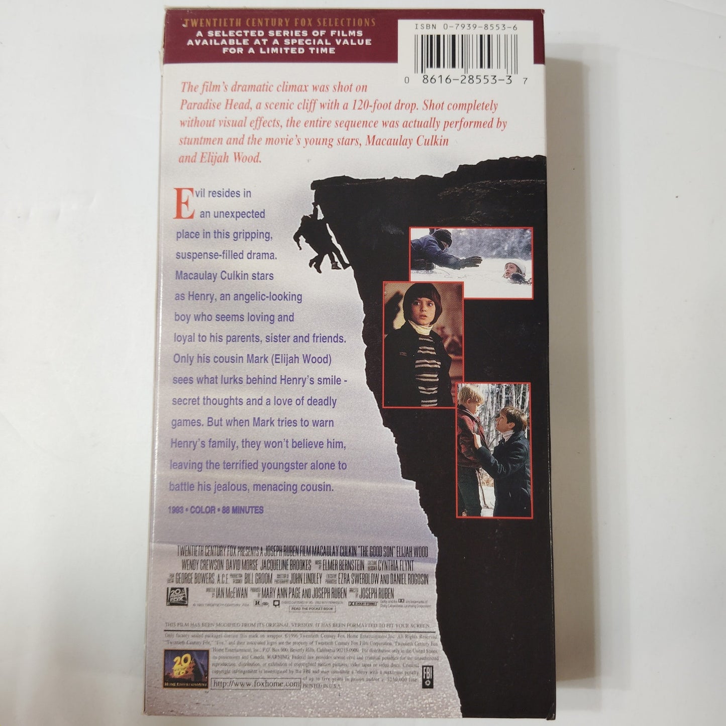 The Good Son VHS 1996 Macaulay Culkin Elijah Wood Joseph Ruben Thriller