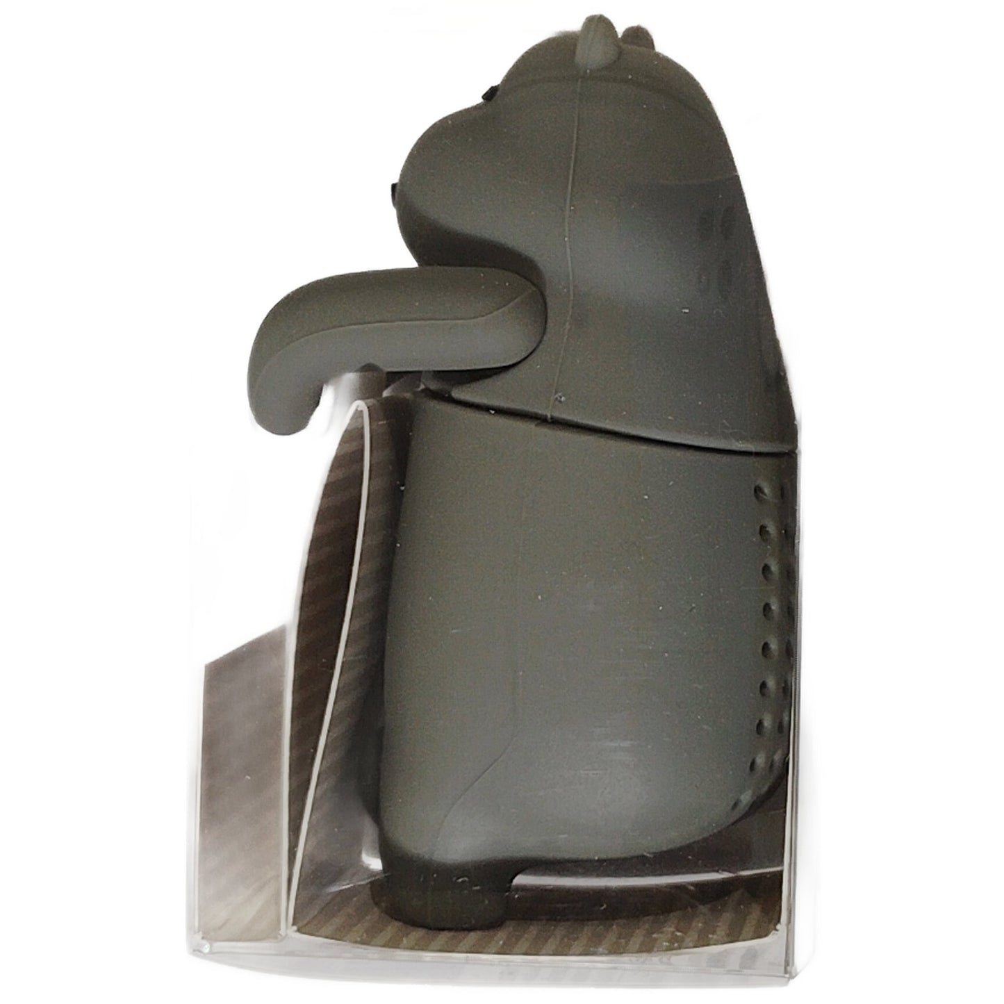 ME Modern Expressions Tea Infuser – Gray Hippopotamus – Silicone, 1.5" x 3" x 2"
