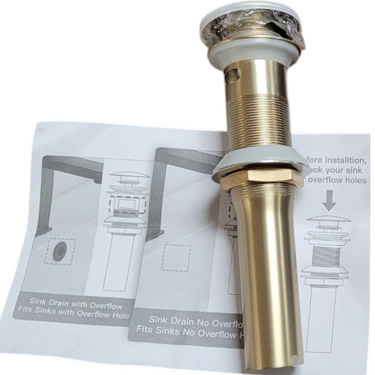 Pop-up Assembly Drain Brass -Gold Finish Pop-up Assembly Drain