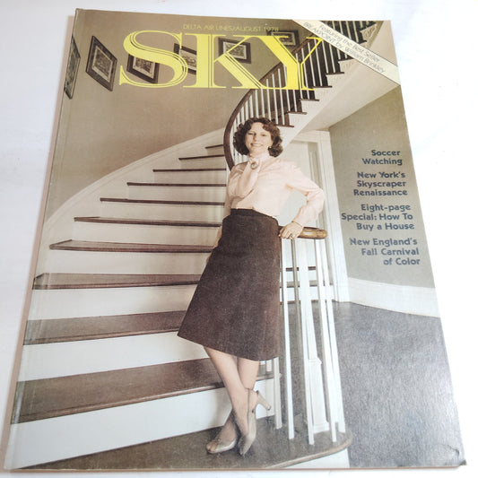Delta Sky In-Flight Magazine August 1978 - Antiques Skyscrapers Soccer Articles
