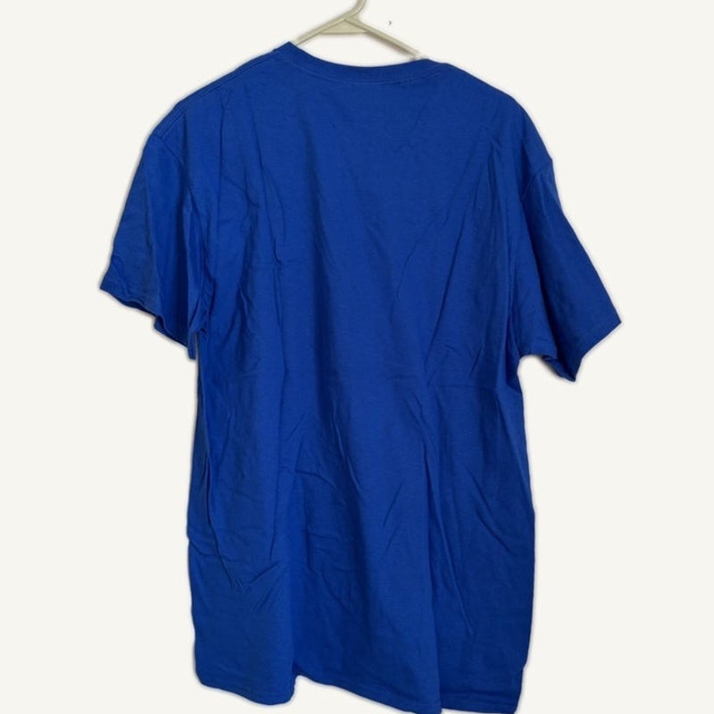 Delta Pro Weight Vintage Blue Butterfly & Stars Graphic T-Shirt Size L