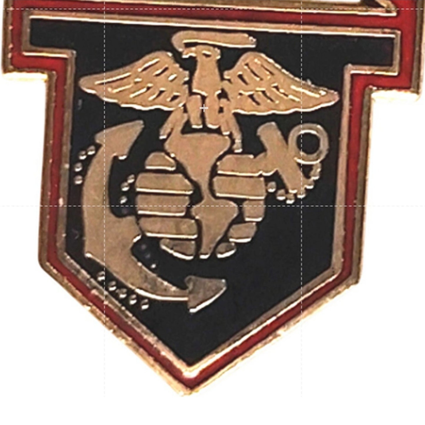 USMC Airborne Hat Lapel Pin, Full Color, 1" × 3/4"