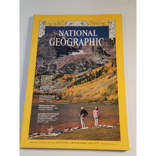 National Geographic Magazine – August 1969, Colorado, Iceland, Mexico, Swaziland