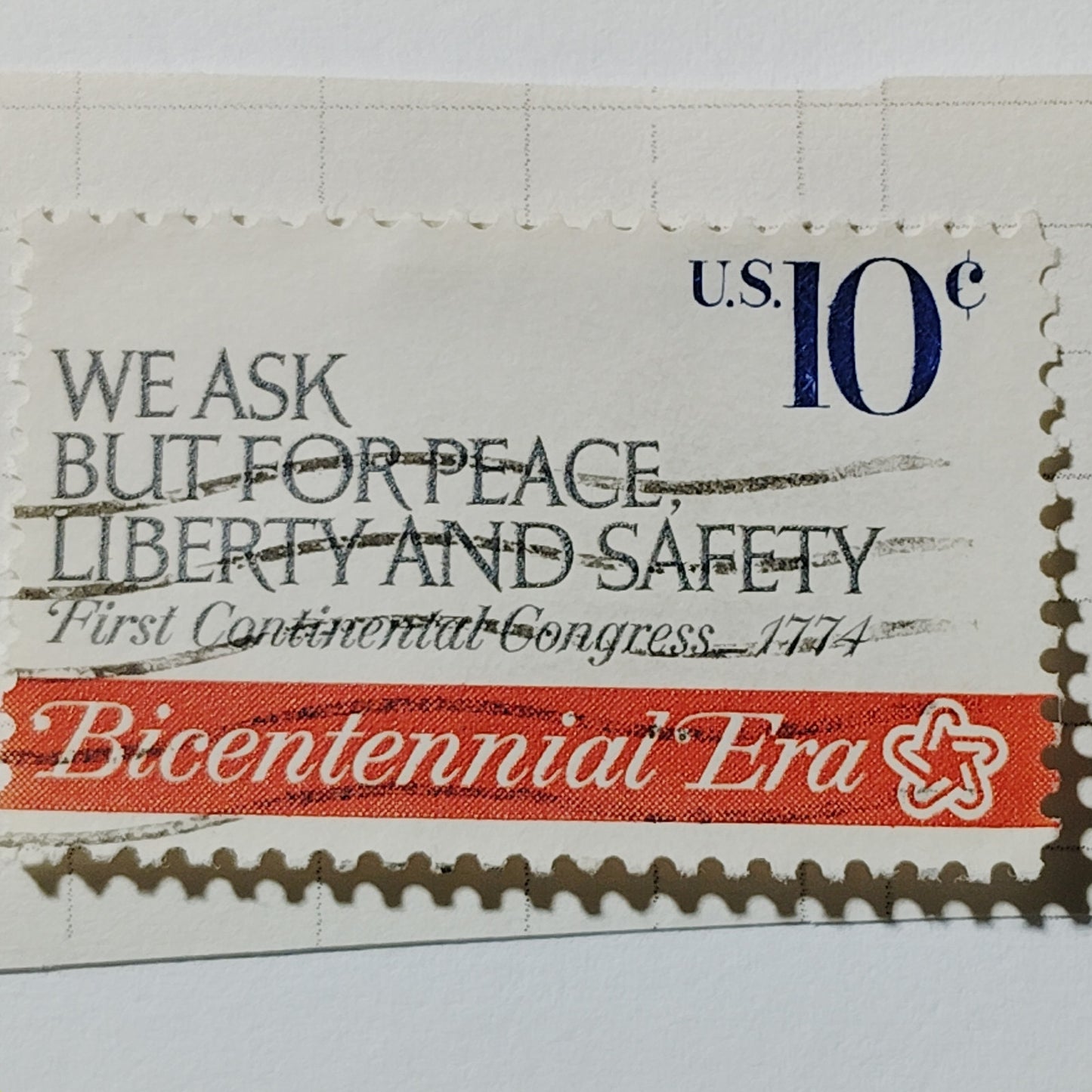 1974 Scott No. 1544 – 10¢ First Continental Congress Quote – Bicentennial Era